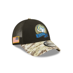 Gorras De Camionero New Era La Rams NFL Salute To Service Gorras Negros | NOCIP-8502