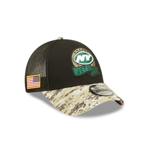 Gorras De Camionero New Era New York Jets NFL Salute To Service Gorras Negros | GXRIY-6820