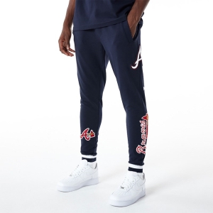Pantalones Jogger New Era Atlanta Braves MLB Logo Select Azules | XJWIO-8721