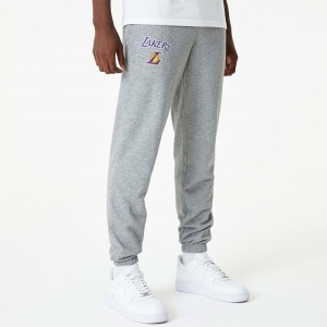 Pantalones Jogger New Era La Lakers NBA Essentials Medium Grises | PKZTI-4129