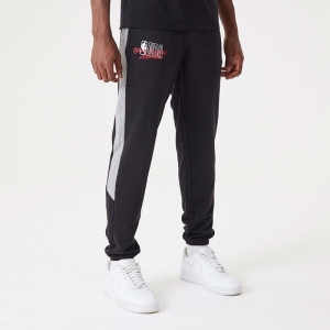 Pantalones Jogger New Era NBA Logo Script Negros | KVANW-6789
