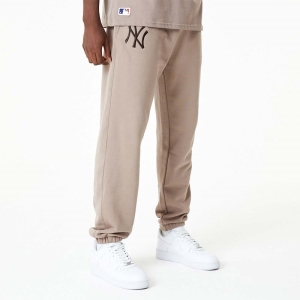 Pantalones Jogger New Era New York Yankees MLB Embroidered Logo Marrom | GZNBY-8457