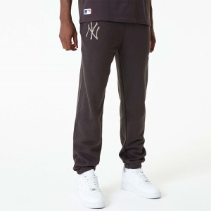 Pantalones Jogger New Era New York Yankees MLB Embroidered Logo Burnt Wood Marrom | JFWNI-9127