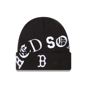 Prendas De Punto New Era Boston Sox Blackletter Negros | CKQWT-9481