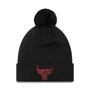 Prendas De Punto New Era Chicago Bulls Infill Bobble Beanie Gorras Negros | NELCD-9562