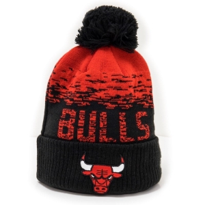 Prendas De Punto New Era Chicago Bulls Ombre Bobble Beanie Gorras Negros | GNRDT-7308