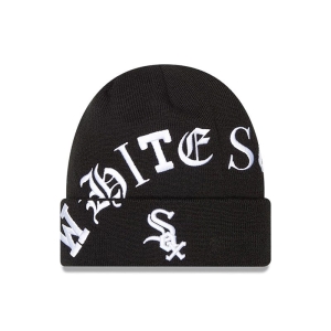 Prendas De Punto New Era Chicago Sox Blackletter Negros | LXBFI-8012