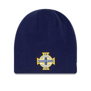 Prendas De Punto New Era Irish Fa Bead Skull Beanie Gorras Azules | UFYBJ-2859