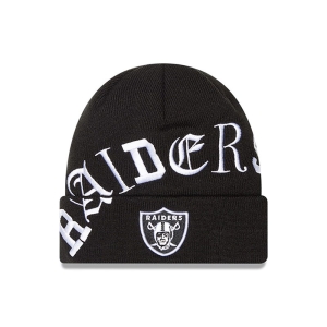 Prendas De Punto New Era Las Vegas Raiders Blackletter Negros | QEHBR-8563