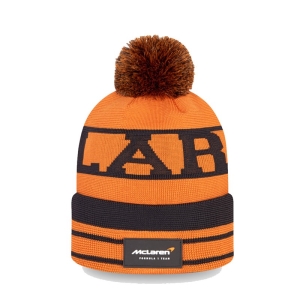 Prendas De Punto New Era Mclaren F1 Daniel Ricciardo Bobble Beanie Gorras Naranjas | JSKWO-7865