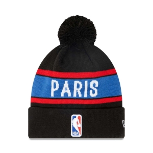 Prendas De Punto New Era NBA Paris Games Beanie Gorras Negros | RIPOZ-9438
