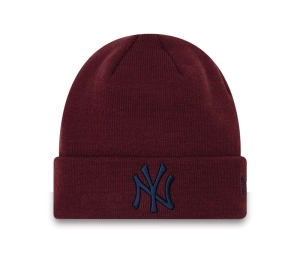 Prendas De Punto New Era New York Yankees League Essentials Cuff Beanie Gorras Rojos | JUNAH-1328
