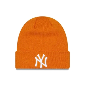 Prendas De Punto New Era New York Yankees League Essential Beanie Gorras Naranjas | TRPLV-0173
