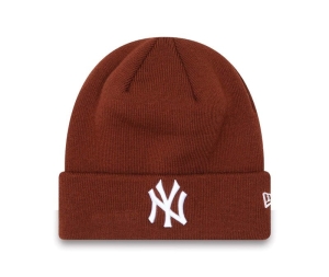 Prendas De Punto New Era New York Yankees League Essentials Cuff Beanie Gorras Marrom | VOADN-5764