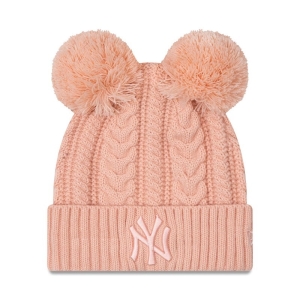 Prendas De Punto New Era New York Yankees Double Pom Womens Bobble Beanie Gorras Rosas | ZTMVQ-8736