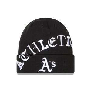 Prendas De Punto New Era Oakland Athletics Blackletter Negros | AWMRO-5296