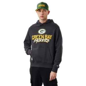 Sudadera Con Capucha New Era Bay Packers NFL Script Grises | QRTZL-8279
