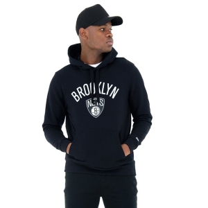 Sudadera Con Capucha New Era Brooklyn Nets Negros | EXLBS-9326