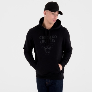 Sudadera Con Capucha New Era Chicago Bulls Team Logo Negros | EKPRZ-4953