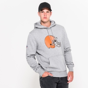 Sudadera Con Capucha New Era Cleveland Browns Team Logo Grises | QPFSZ-1495