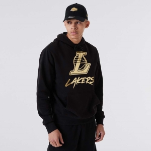 Sudadera Con Capucha New Era La Lakers NBA Negros | NKZMY-9372