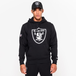 Sudadera Con Capucha New Era Las Vegas Raiders Pullover Team Logo Negros | QCNYE-0549