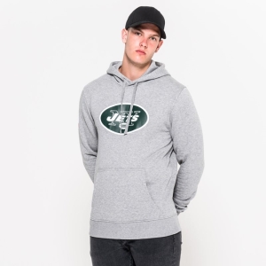 Sudadera Con Capucha New Era New York Jets Team Logo Grises | JRUDL-4053