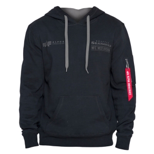 Sudadera Con Capucha New Era Seattle Seahawks X Alpha Industries Negros | CTWNX-3162