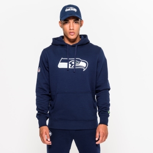 Sudadera Con Capucha New Era Seattle Seahawks Team Logo Azules | FDCJZ-4096