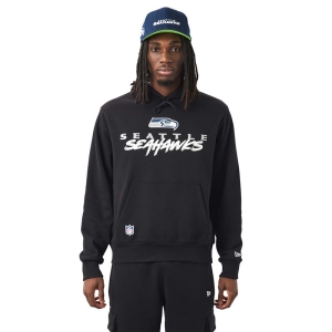 Sudadera Con Capucha New Era Seattle Seahawks NFL Script Negros | VOHNU-8153