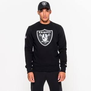 Sudaderas New Era Las Vegas Raiders Team Logo Crew Neck Negros | GRUEY-9728