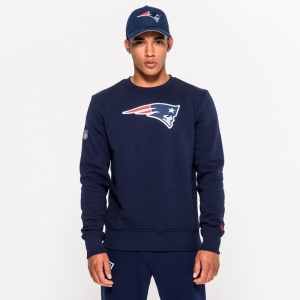 Sudaderas New Era New England Patriots Team Logo Crew Neck Azules | UCMGY-9810